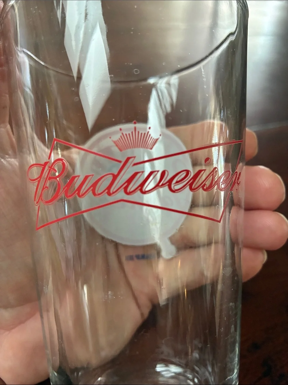 Budweiser pint glass